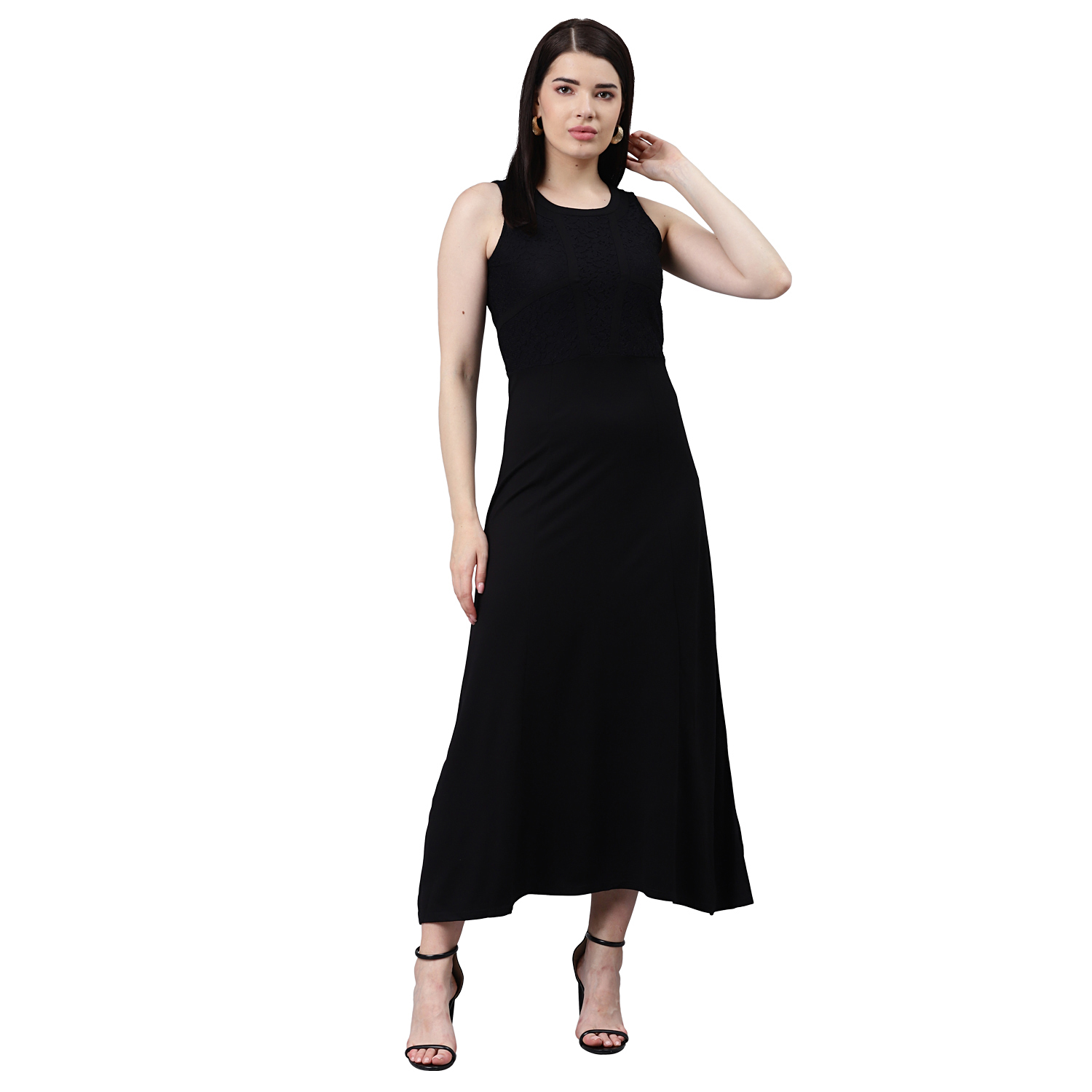 Dresses | Black Plain Dress (Women's) | Freeup