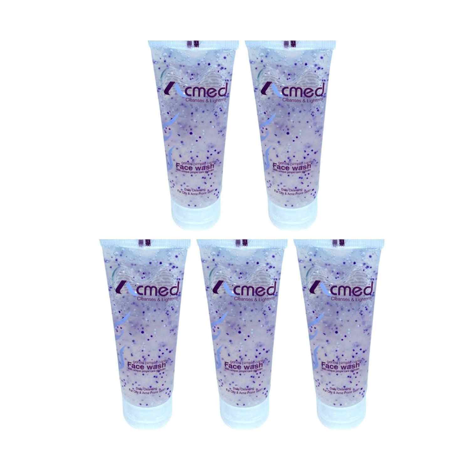 Acmed Pimple Care Face Wash for Acne Prone Skin (70grams) : Pack of 5