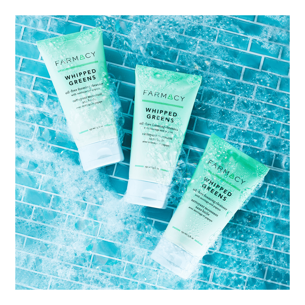 Whipped Greens oil-free foaming cleanser • 150ml