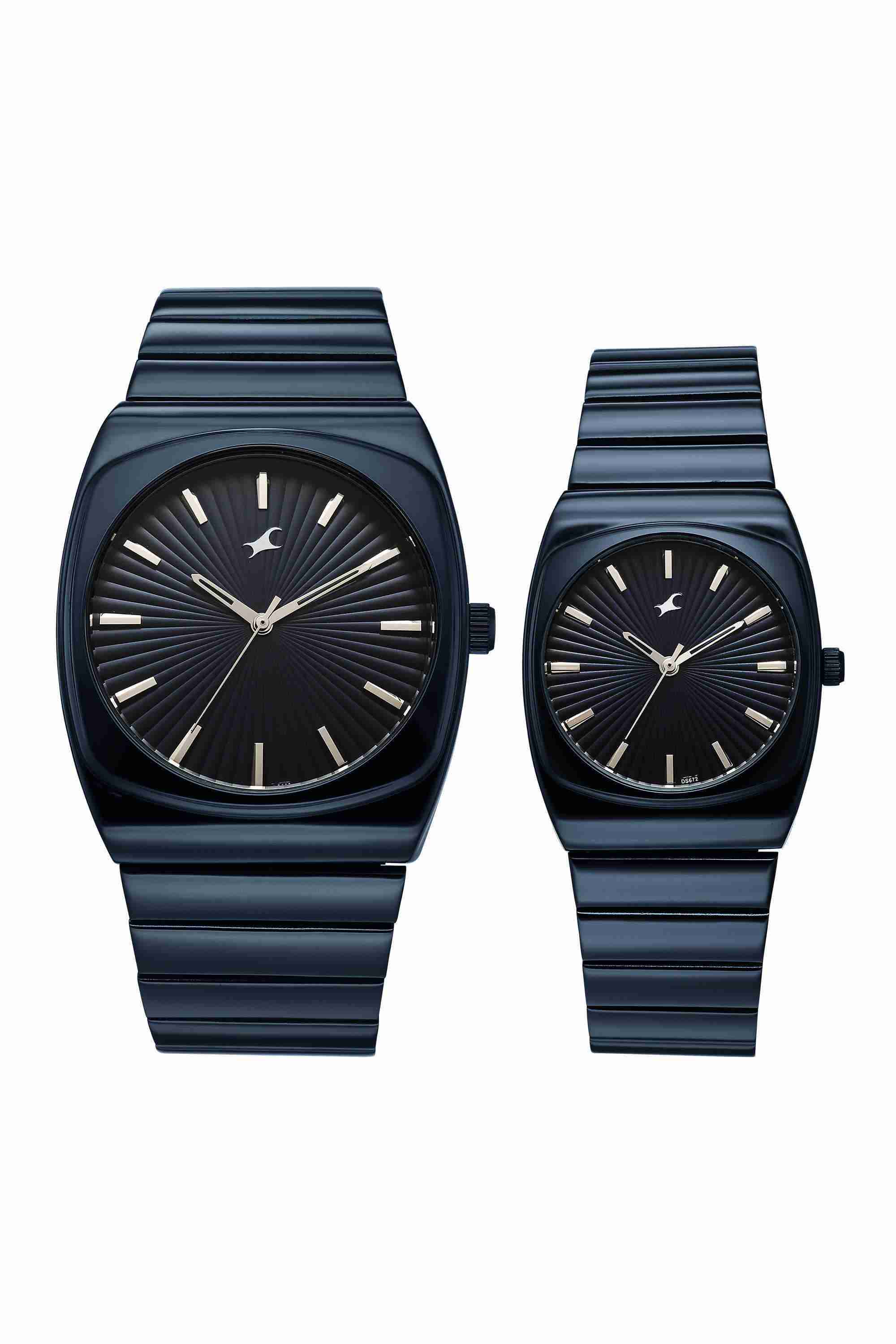 Mixmatched 5.0 47 mm Blue Dial Stainless Steel Analogue Watch For Couple - 3819268060QM01