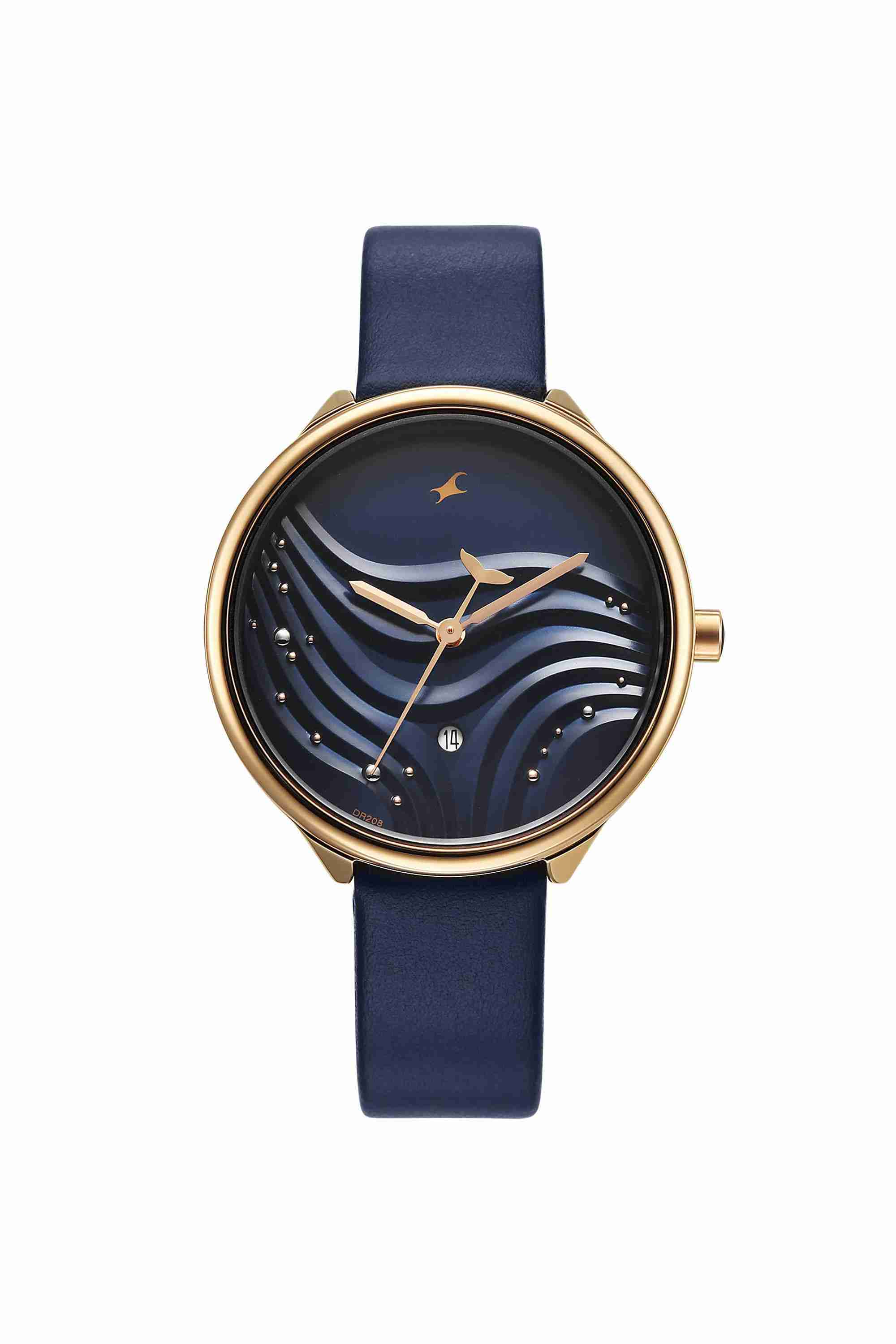 Oceanic 36 mm Blue Dial Leather Analogue Wrist Watch for Women - 6316WL01