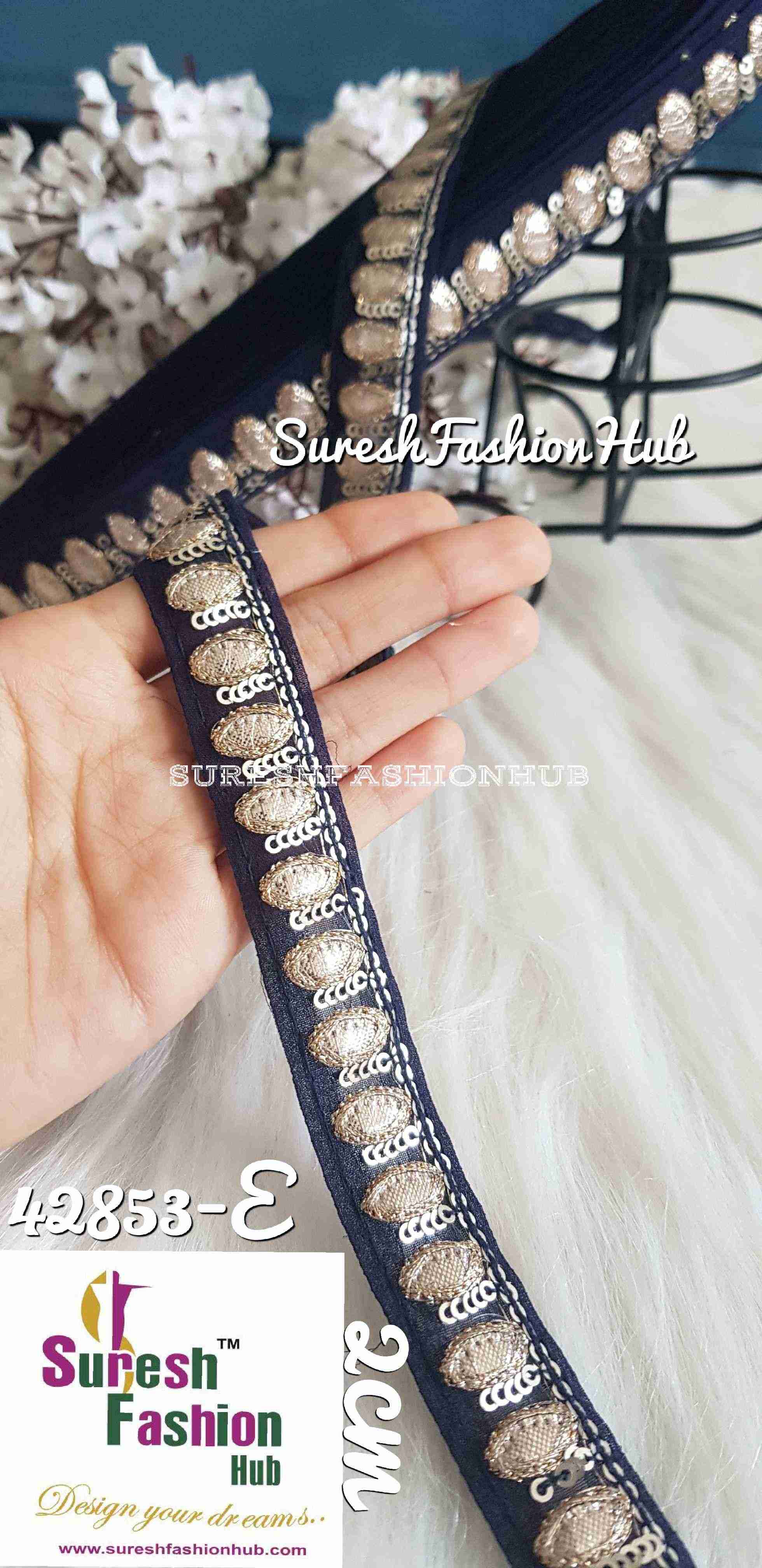 Royal Blue Gota Pati Trim