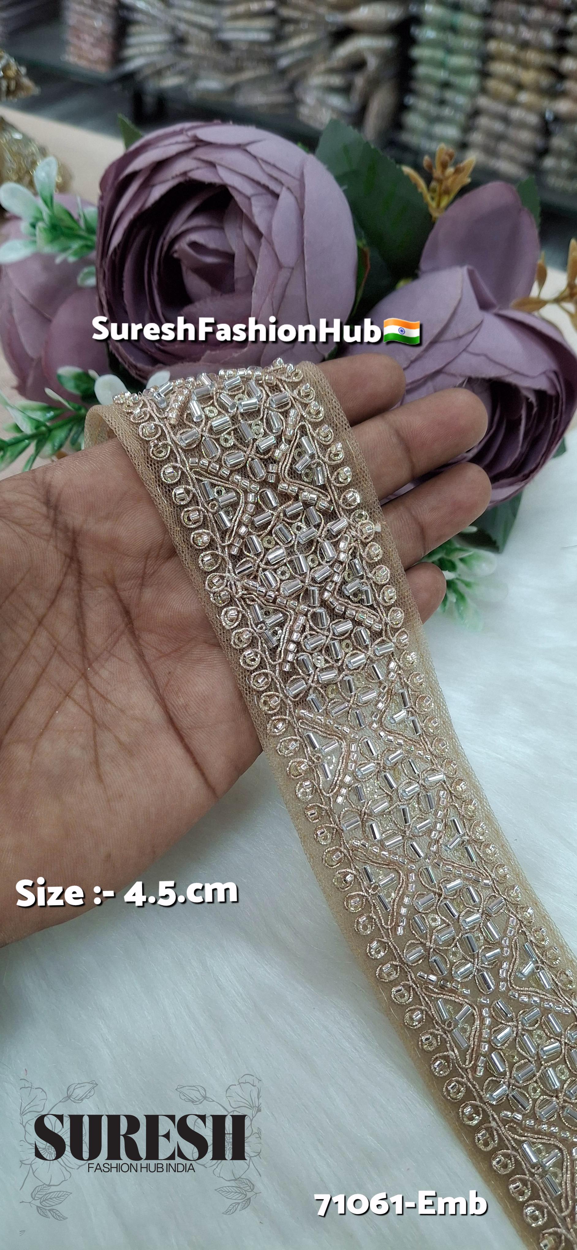 Rose Floral Embroidery Border Lace