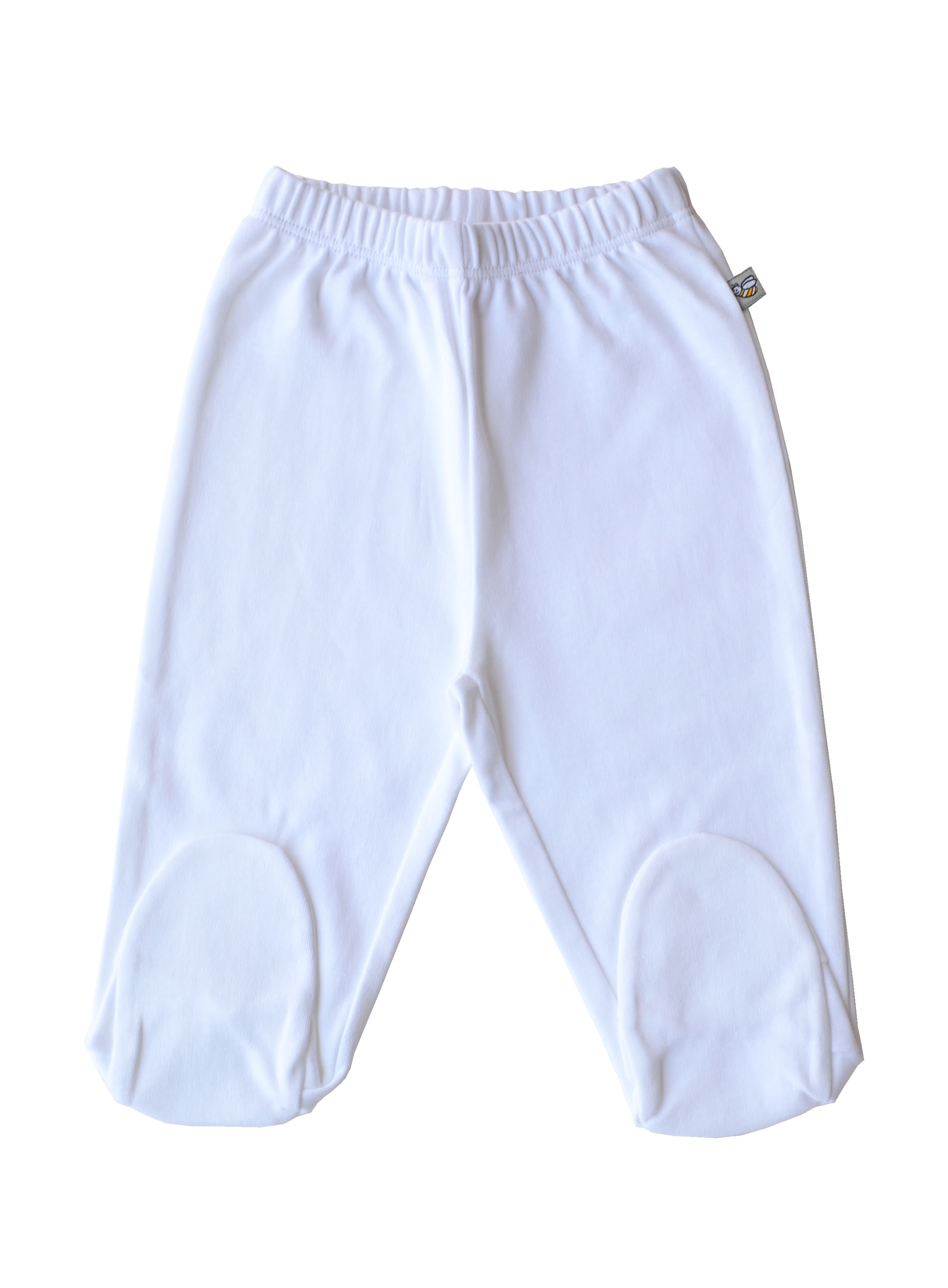 White Pant with Feet (100% Cotton Interlock Biowash)