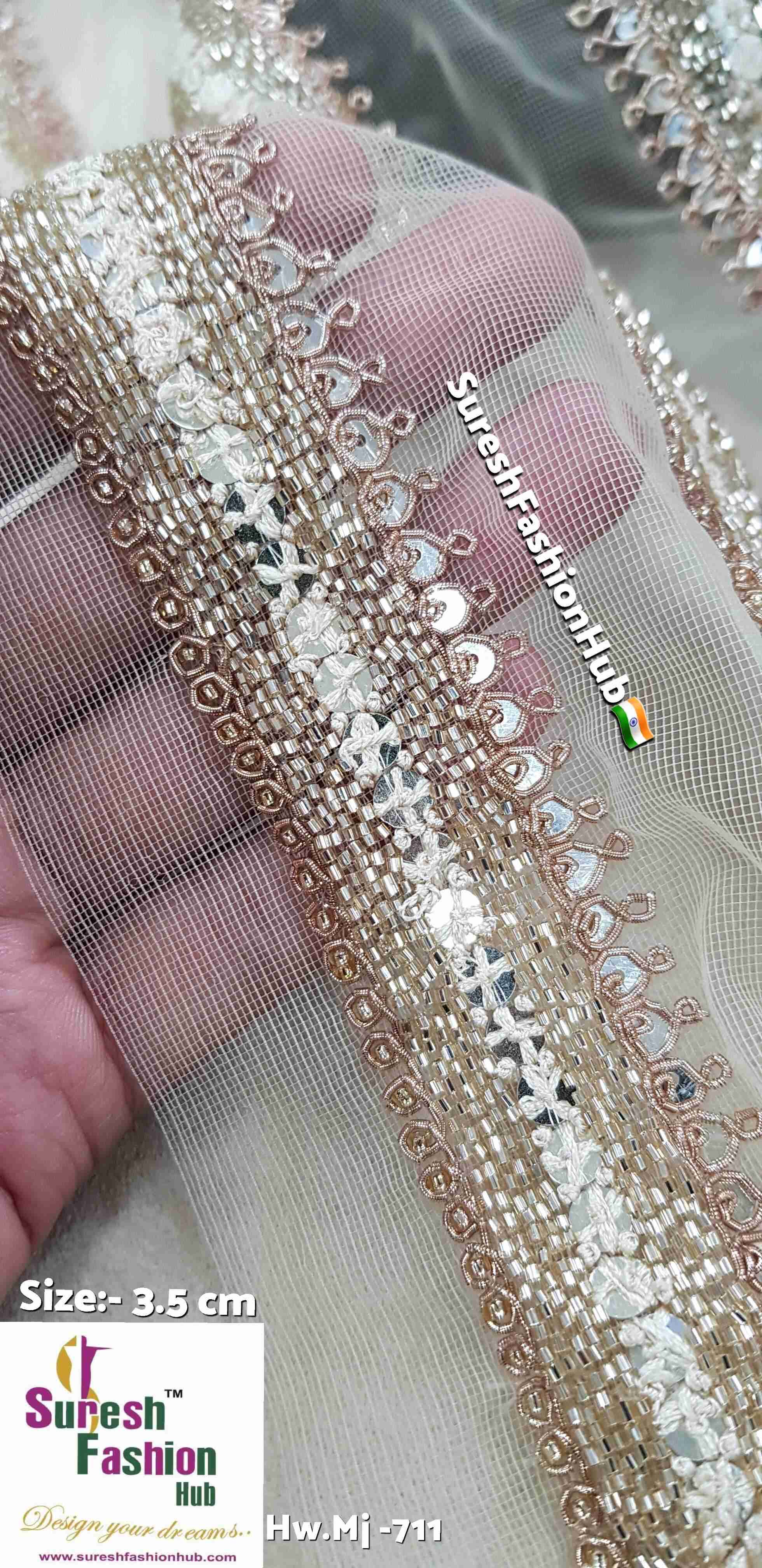  Sabyasachi-Inspired Cream Knot Elegance Lace