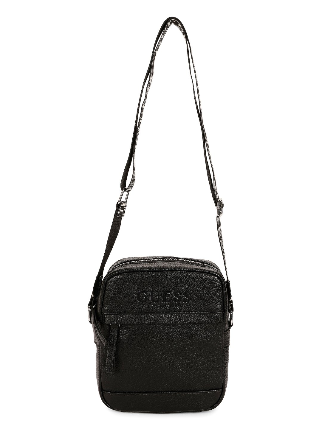 Guess Black PU Solid MEN Cross Body