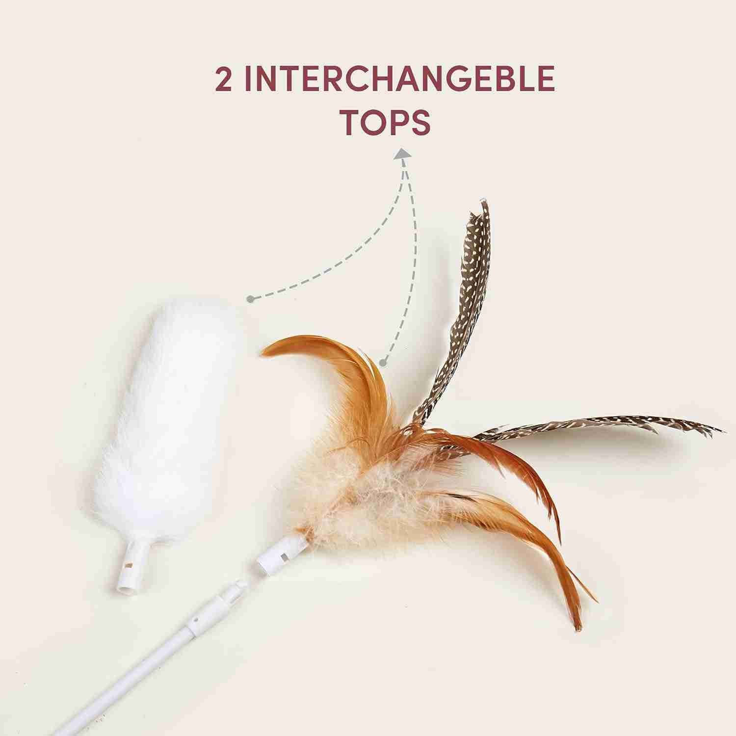 Barkbutler Fofos Suction Cup Interactive Cat Toy, 2 Replaceable
