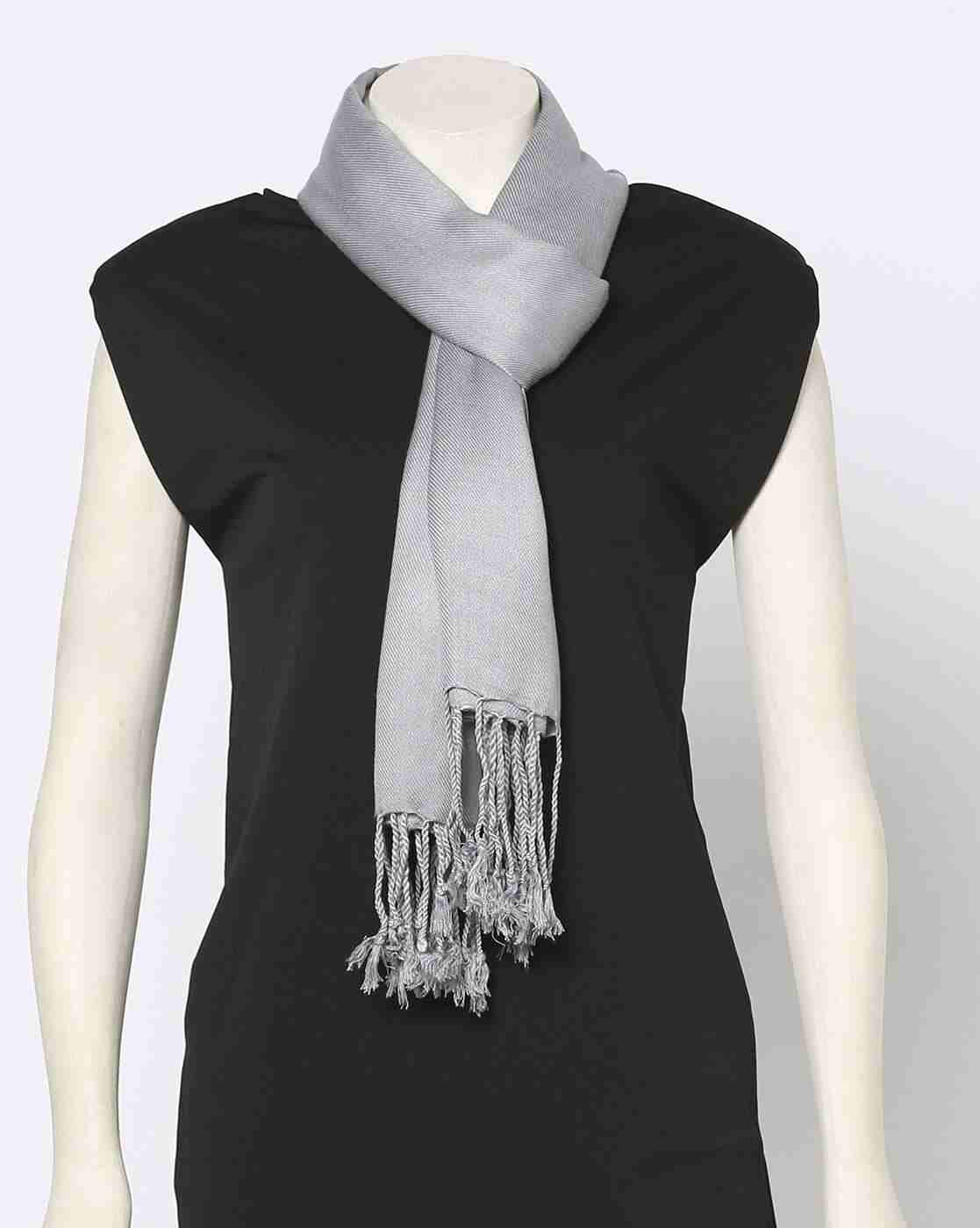 Textured Stole with Tassels