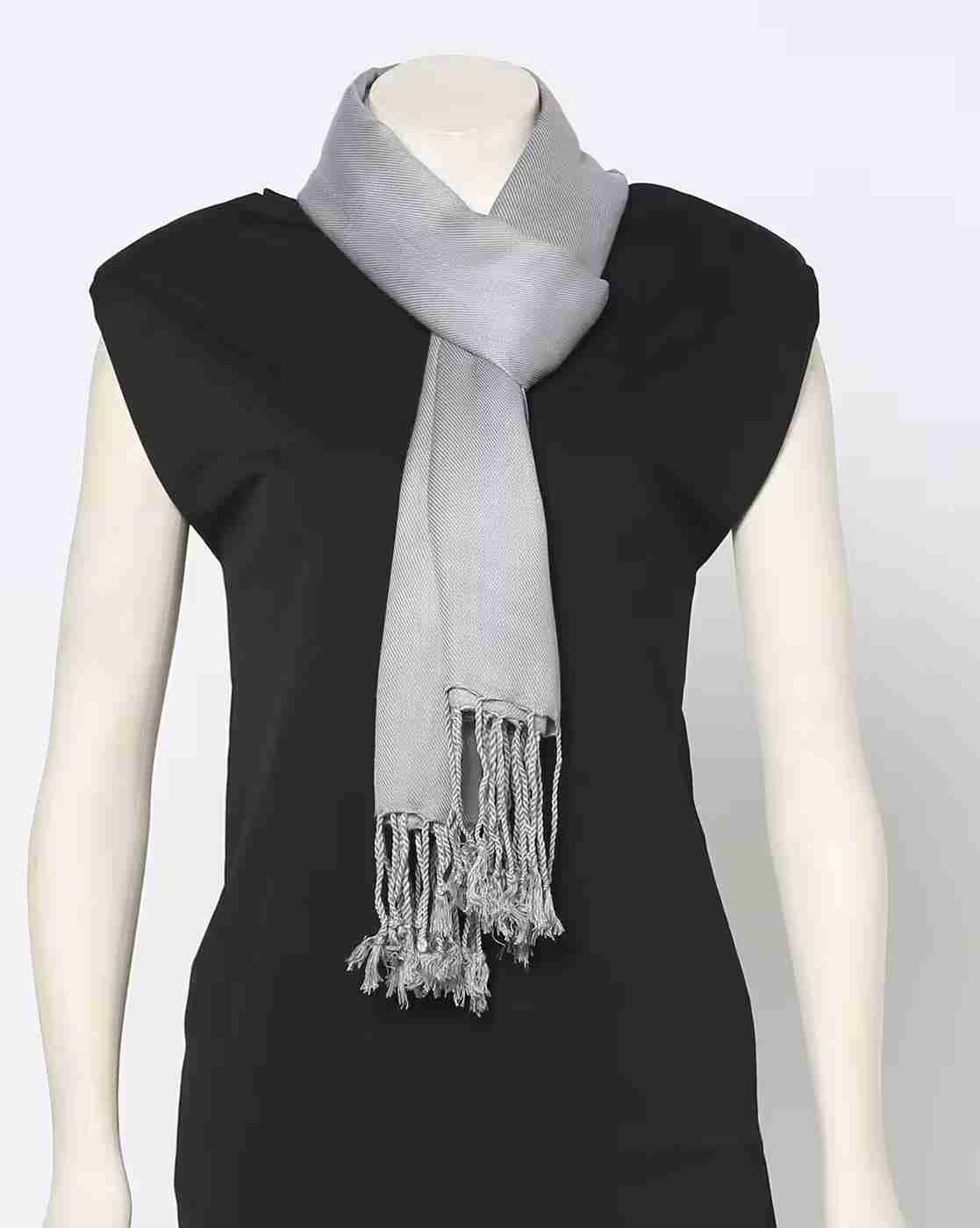 Textured Stole with Tassels
