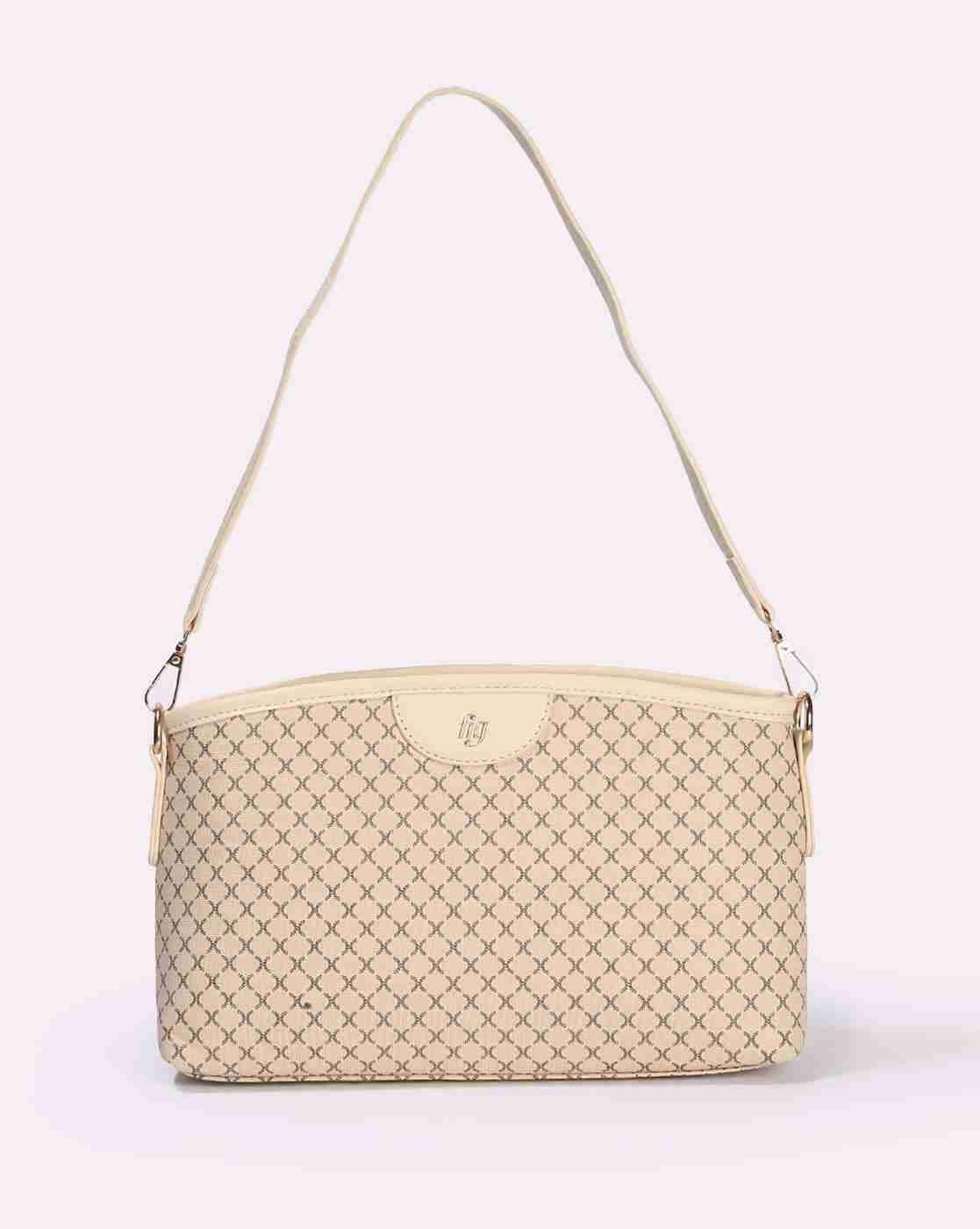 Women Geometric Print Sling Bag with Detachable Strap