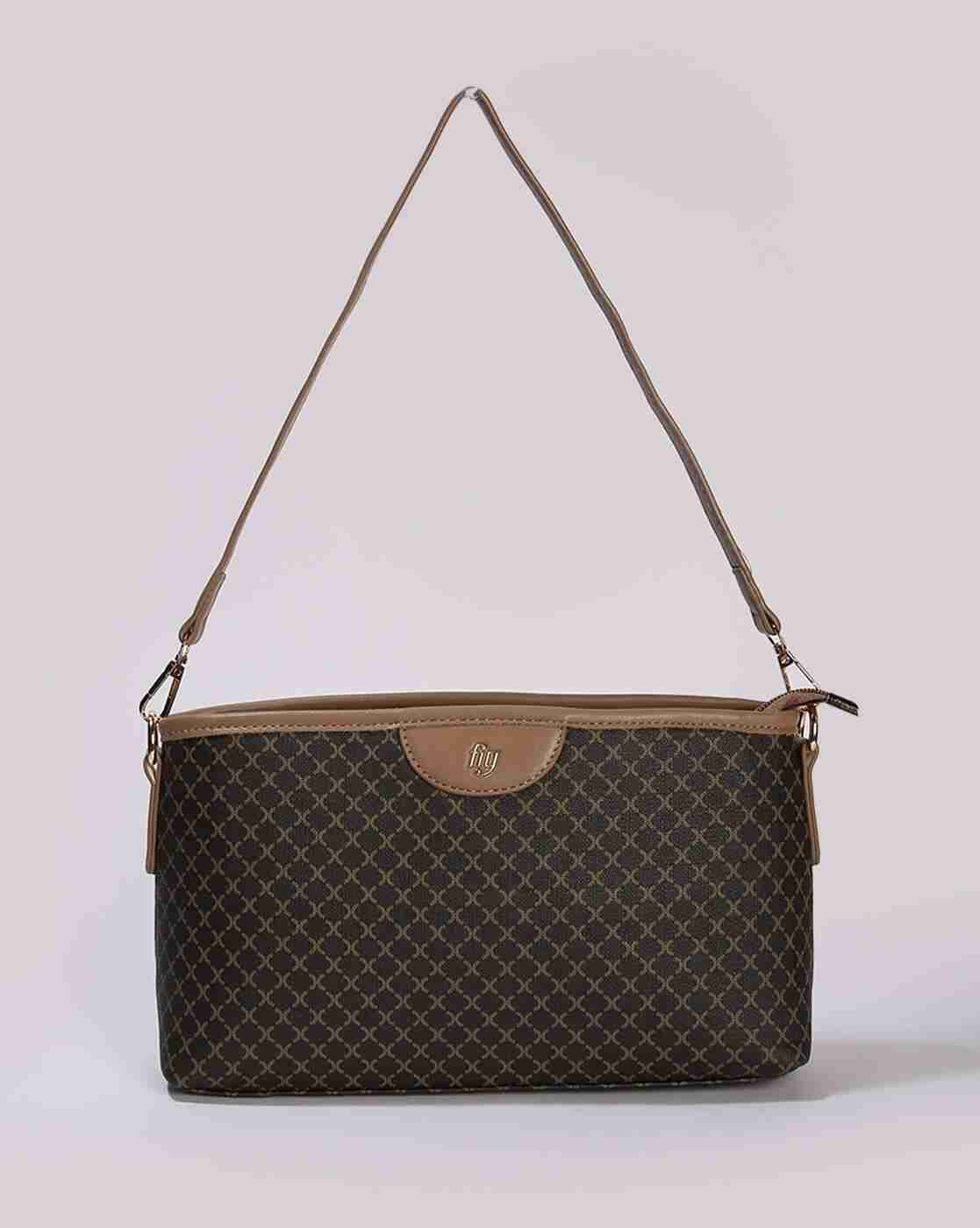 FIG | Women Geometric Print Sling Bag with Detachable Strap|0