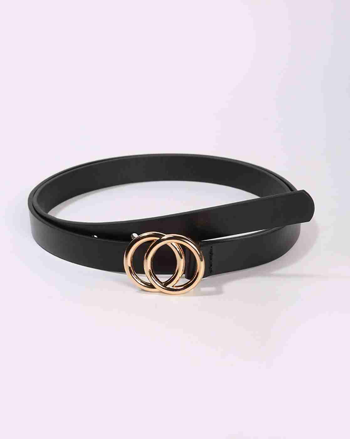 Women Belt with Double O-Ring Buckle
