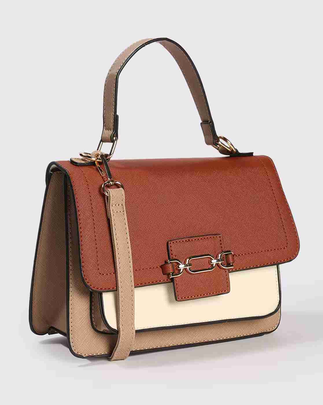 FIG | Women Colourblock Sling Bag with Detachable Strap|1