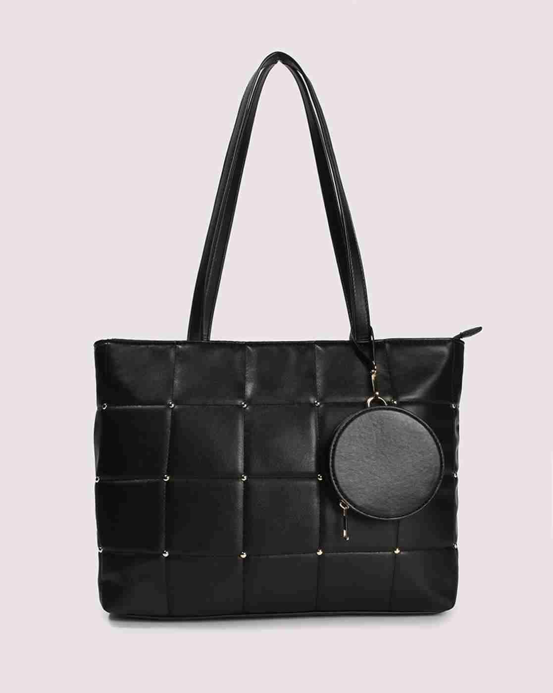 FIG | Women Quilted with Rivet Detail Tote Bag|0