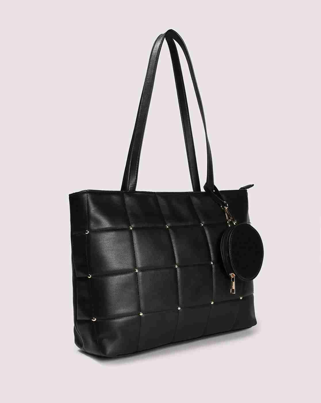 FIG | Women Quilted with Rivet Detail Tote Bag|1