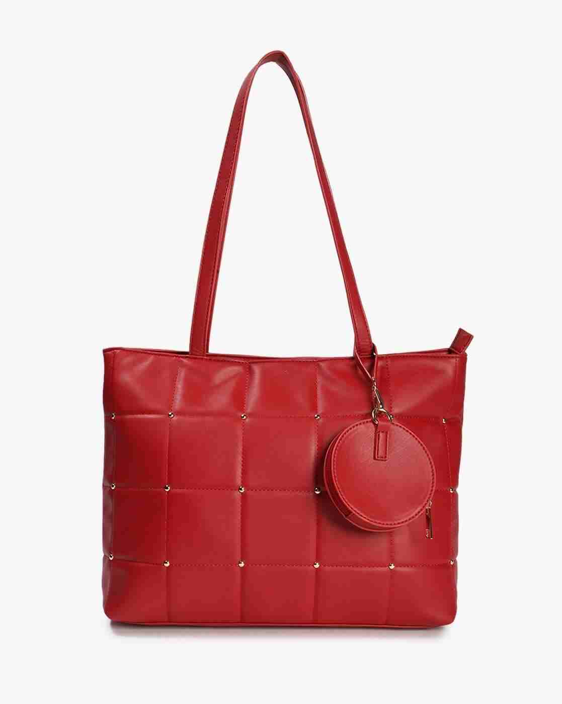 Women Quilted with Rivet Detail Tote Bag