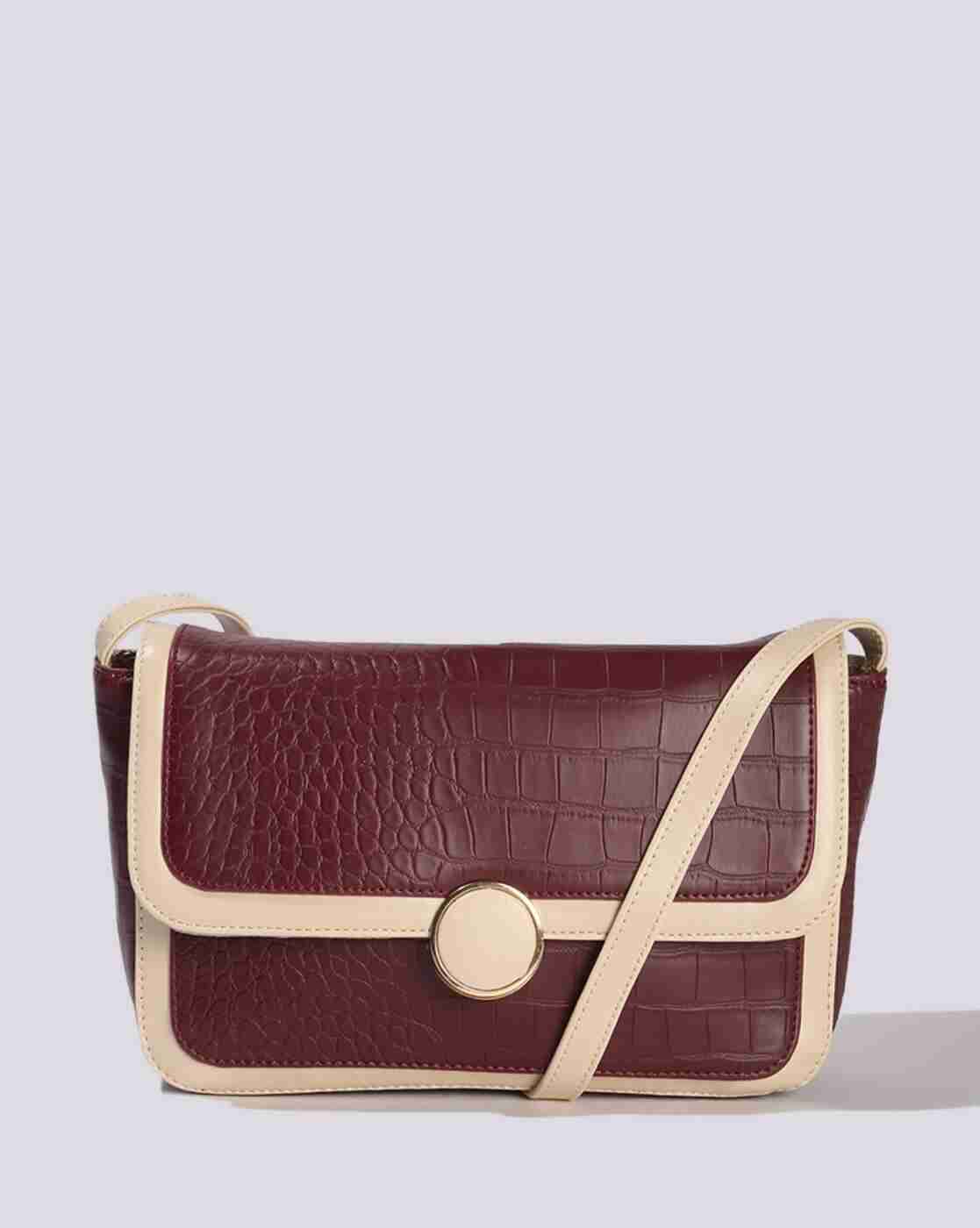 Women Croc-Embossed Sling Bag