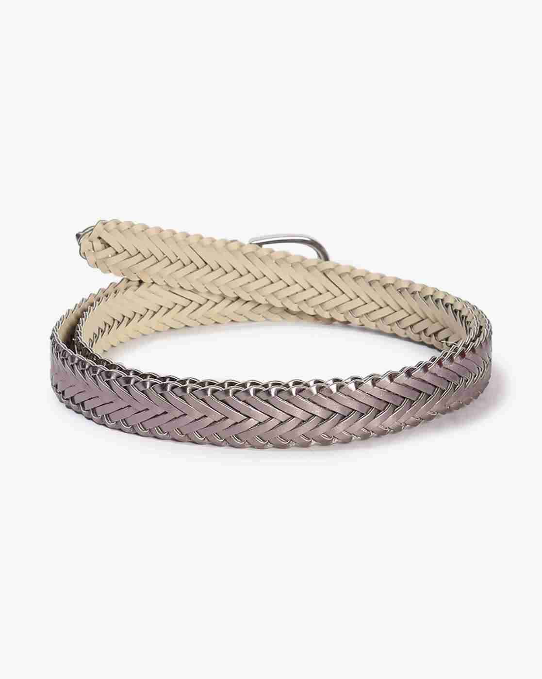 FIG | Women Braided Metalic Belt with Buckle Closure|1