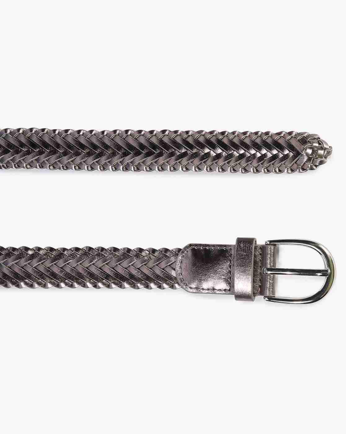 FIG | Women Braided Metalic Belt with Buckle Closure|2