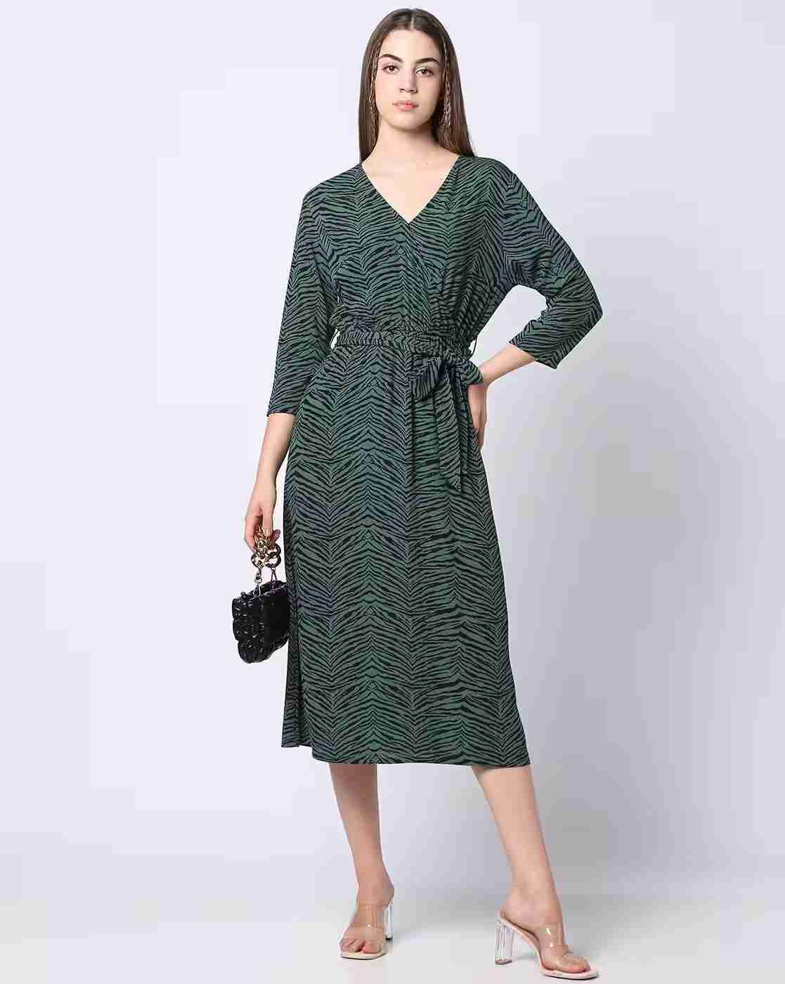 FIG | Women Animal Print A-Line Dress|0