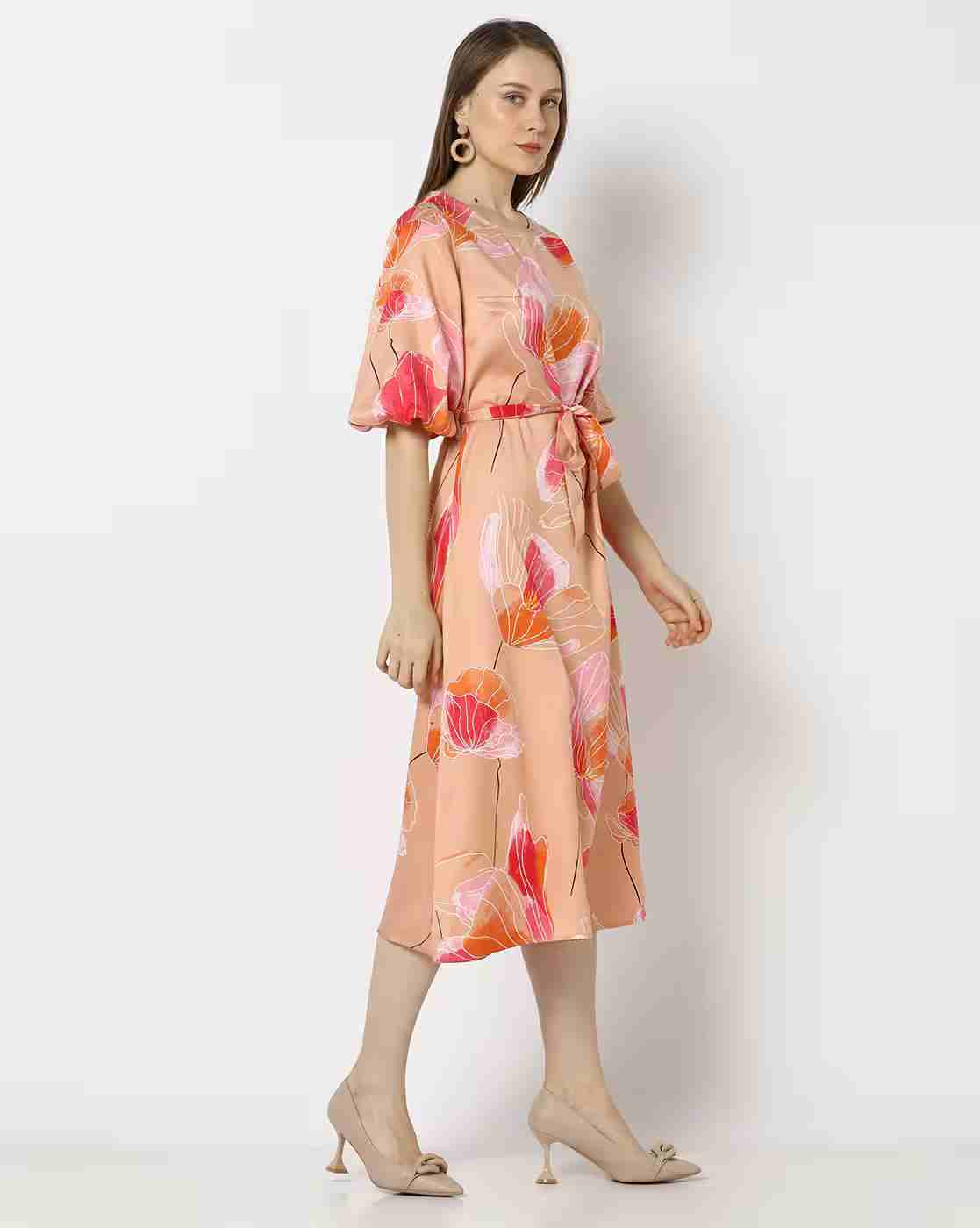 FIG | Women Printed Relaxed Fit A-Line Dress|1