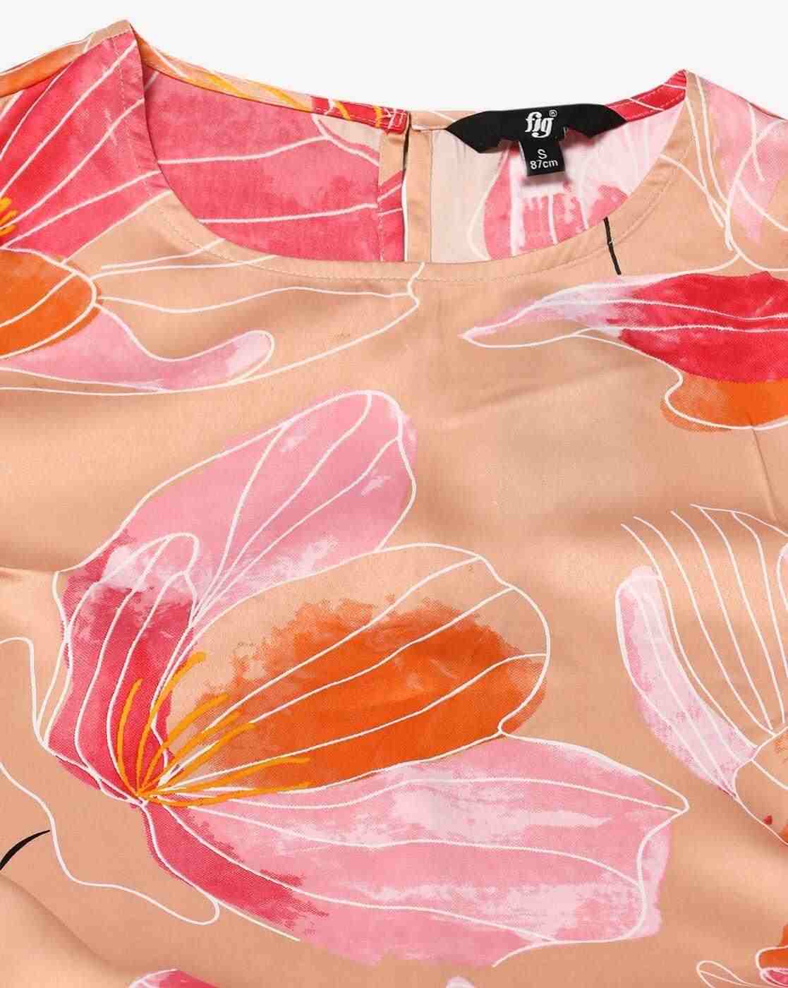 FIG | Women Printed Relaxed Fit A-Line Dress|4