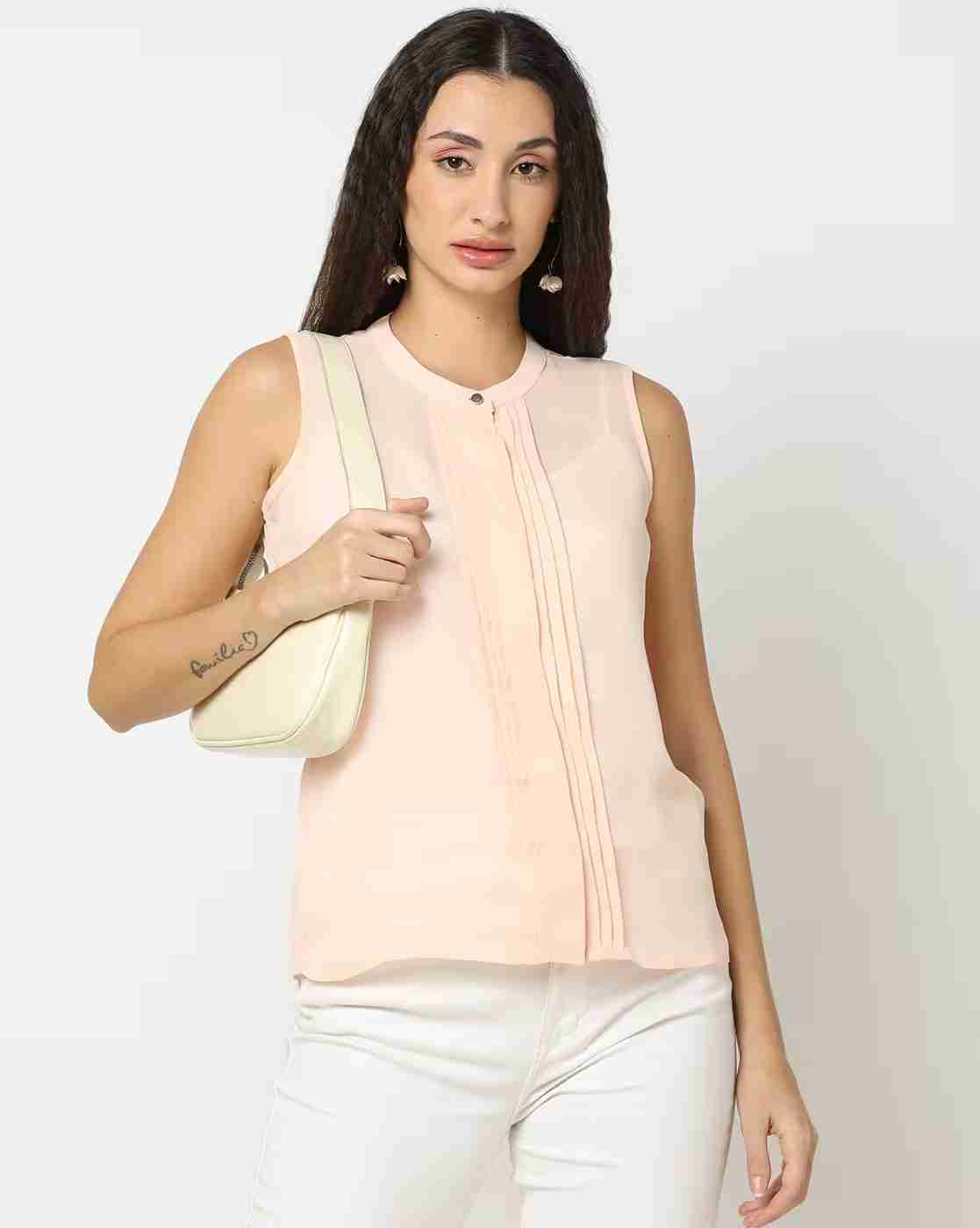 FIG | Women Pleated Relaxed Fit Top|0