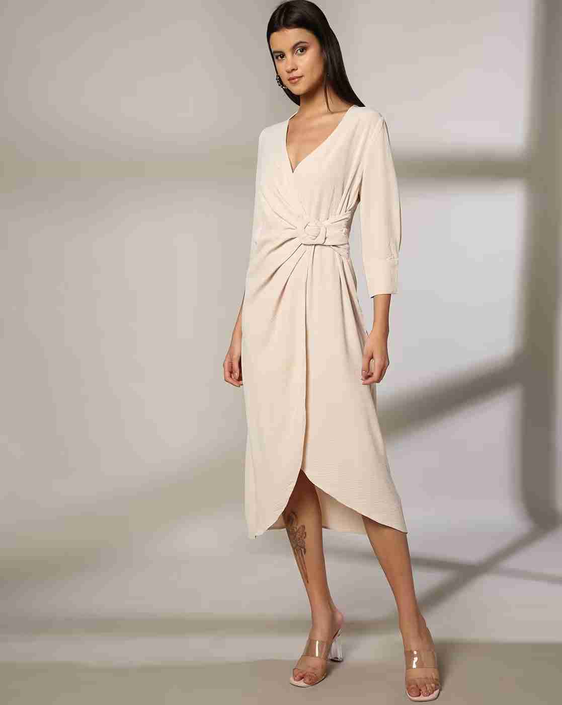 FIG | Women V-Neck A-Line Dress|0