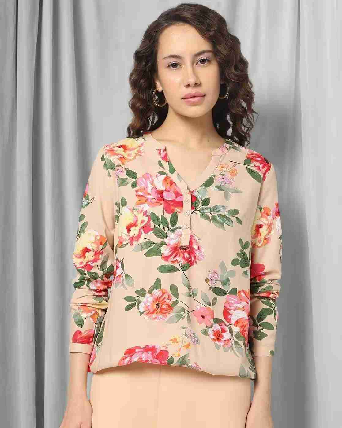 FIG | Women Floral Print Regular Fit Top|0