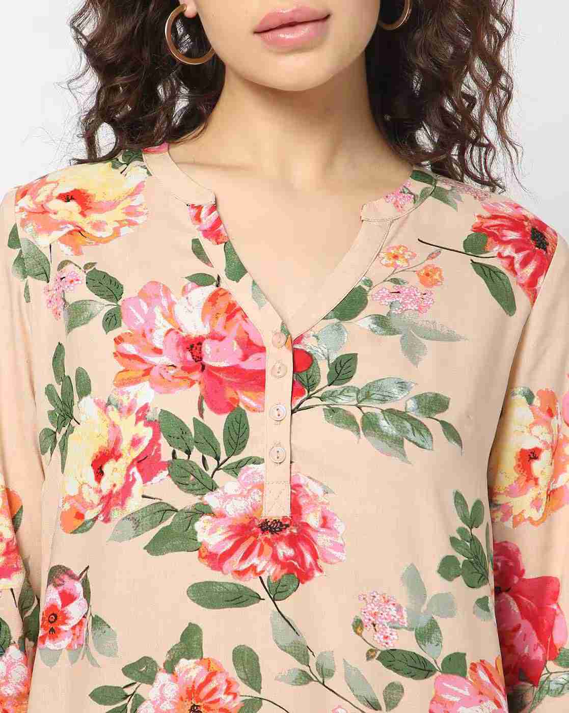 FIG | Women Floral Print Regular Fit Top|3