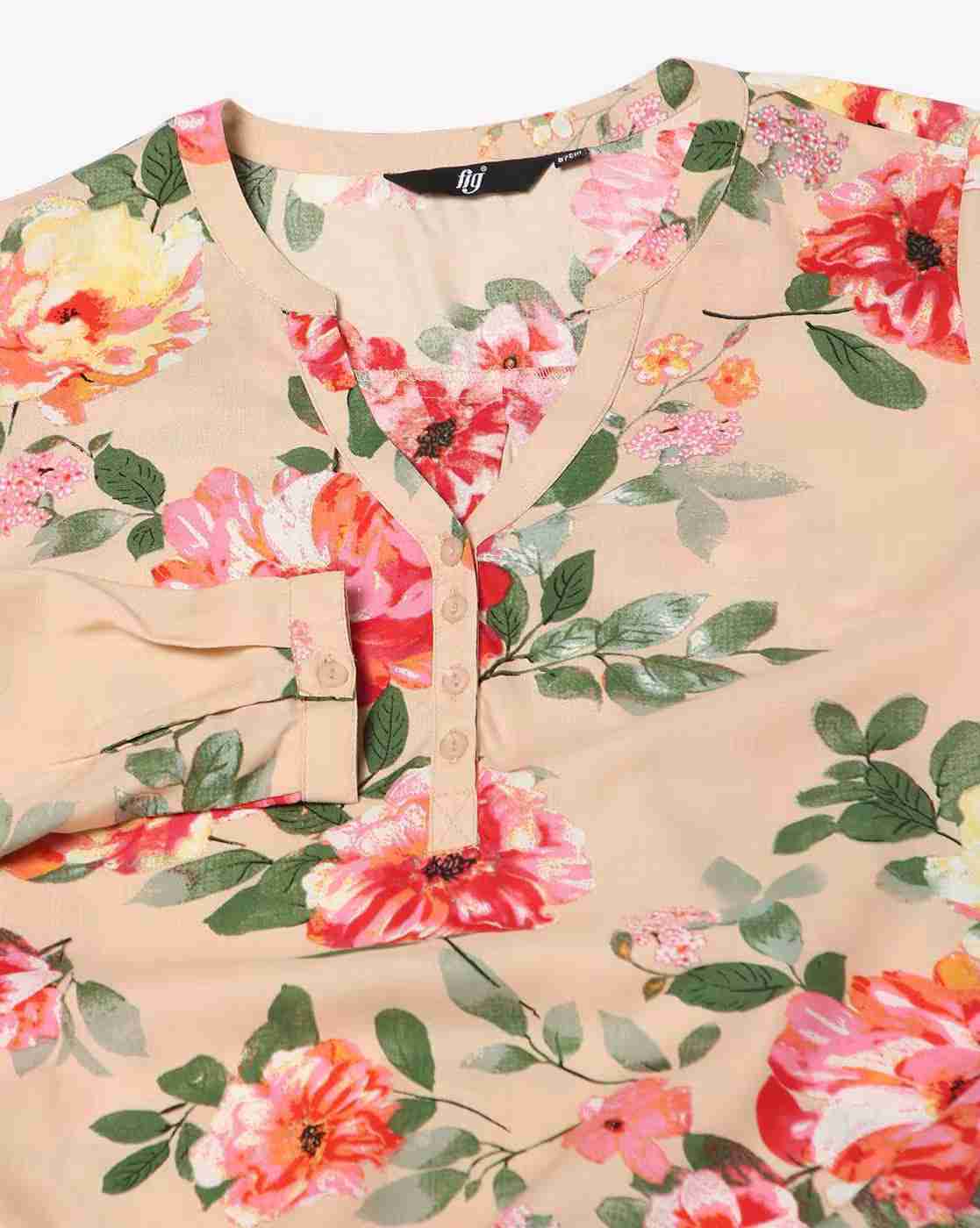 FIG | Women Floral Print Regular Fit Top|4