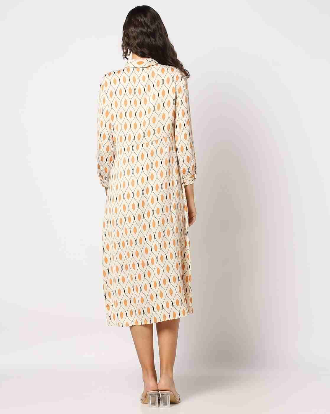 FIG | Women Geometric Print Shirt Dress|2