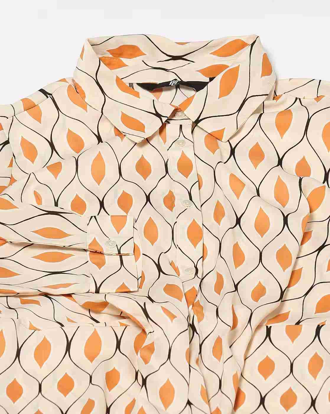FIG | Women Geometric Print Shirt Dress|4