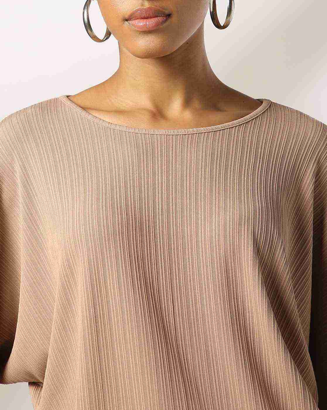 FIG | Women Ribbed Relaxed Fit Boat-Neck Sweatshirt|4