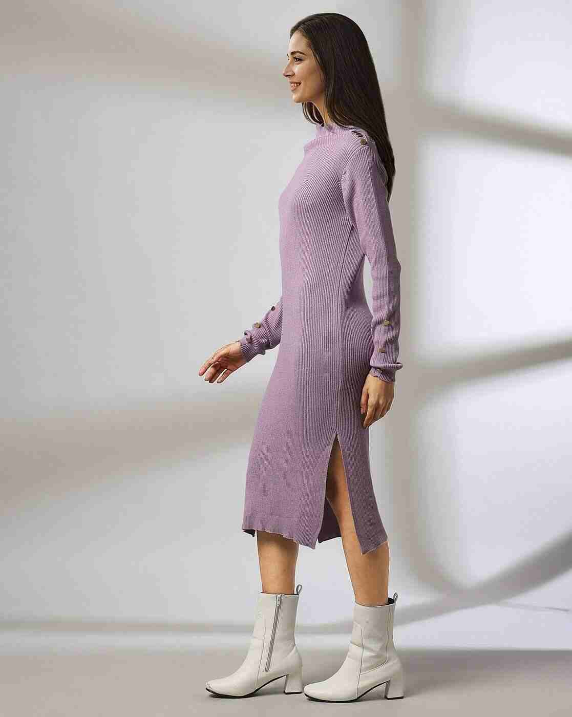 FIG | Women Ribbed Sweater Dress|1