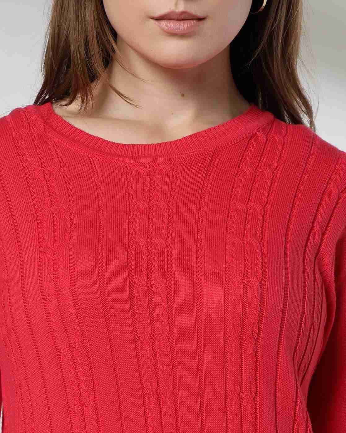 FIG | Women Ribbed Regular Fit Crew-Neck T-Shirt|4
