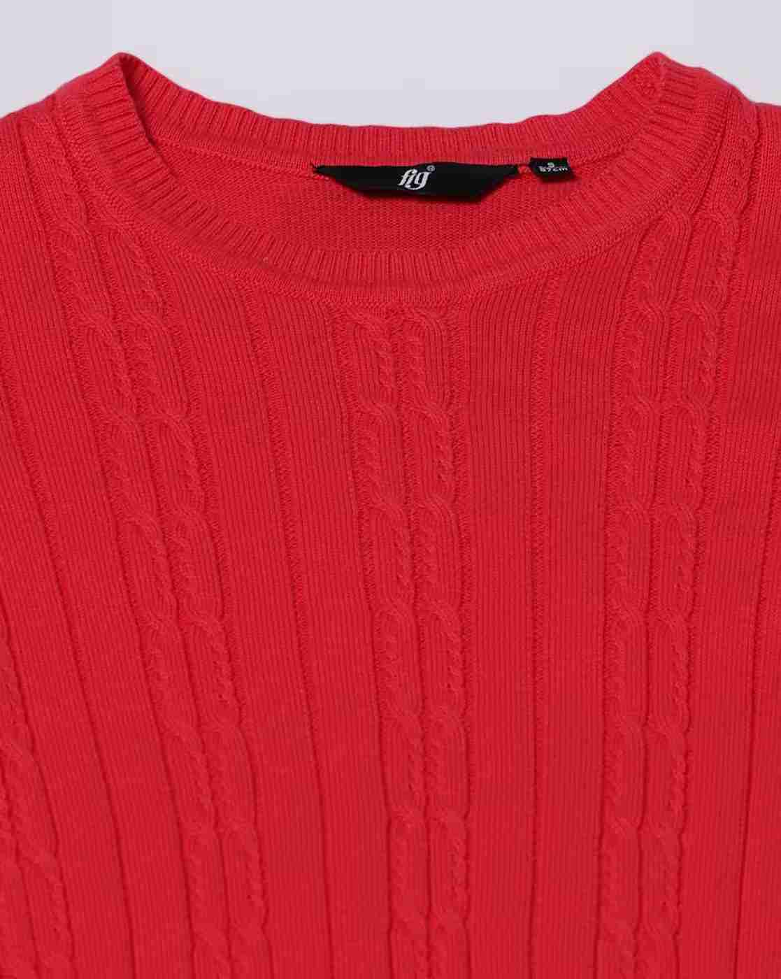 FIG | Women Ribbed Regular Fit Crew-Neck T-Shirt|5