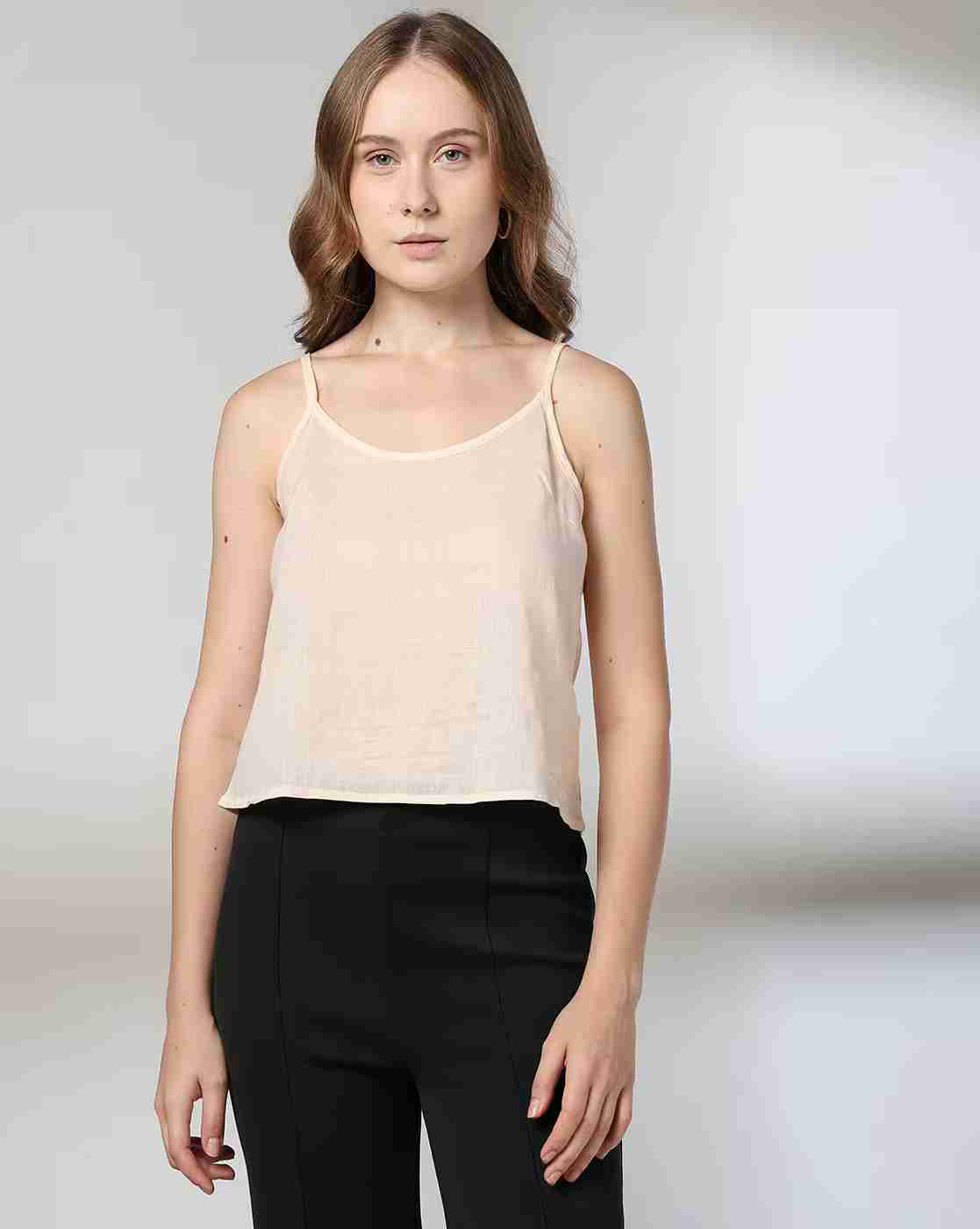 FIG | Women Ruffled Relaxed Fit Top with Camisole|3
