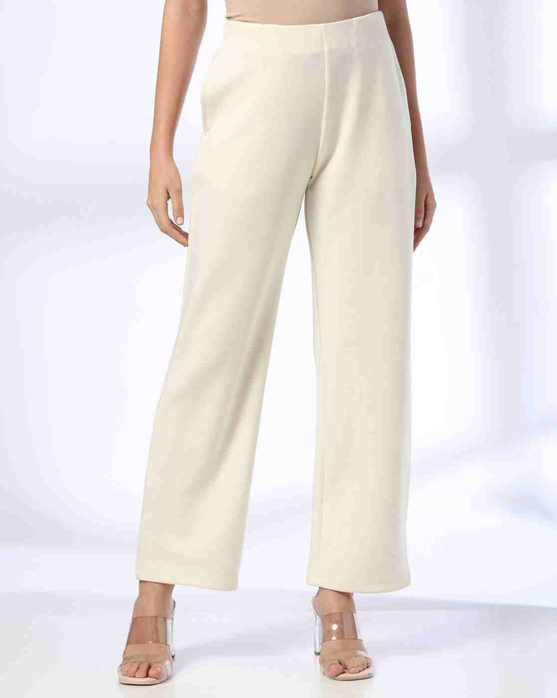 FIG | Women Mid-Rise Pintuck Straight Fit Pants|0