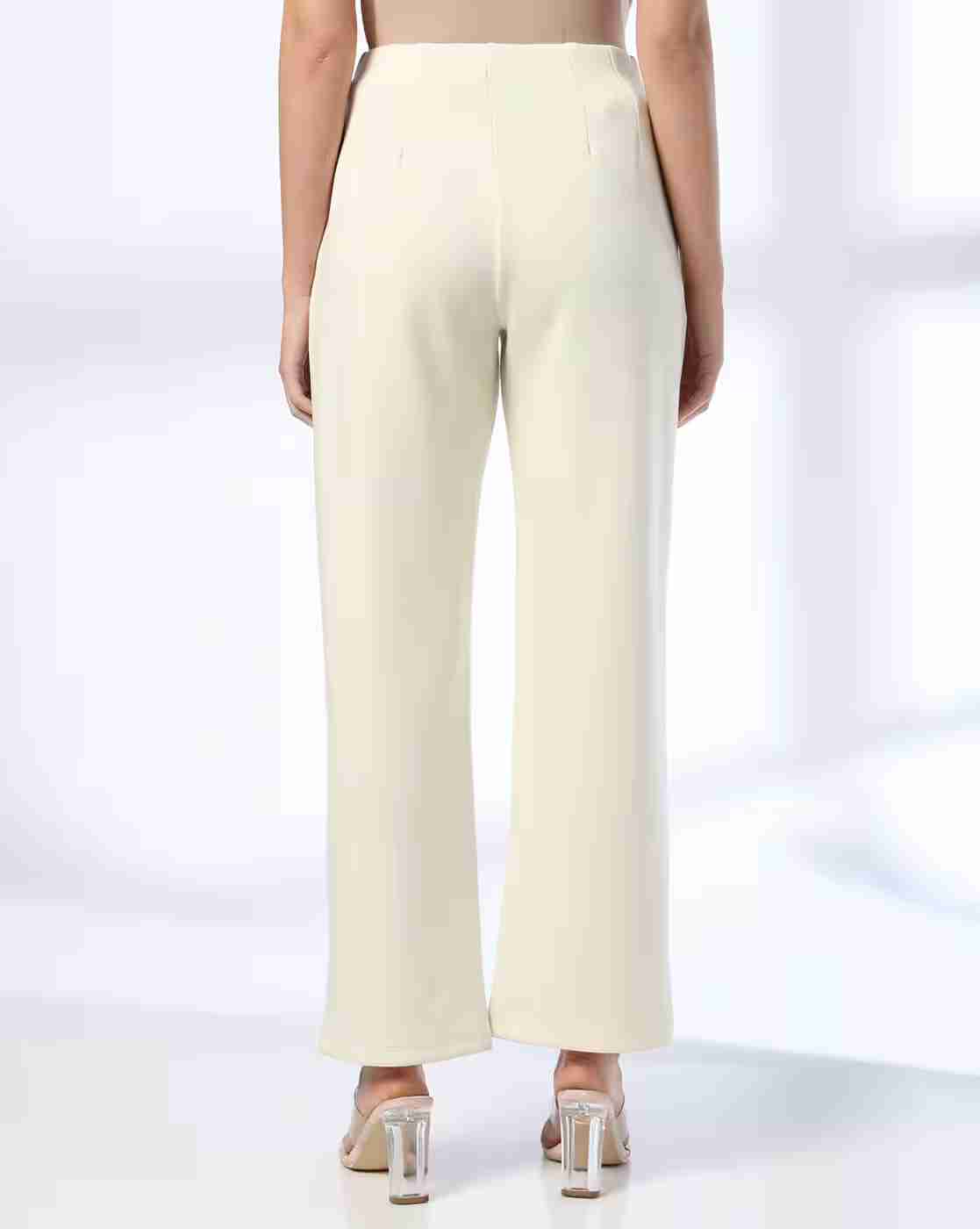 FIG | Women Mid-Rise Pintuck Straight Fit Pants|2