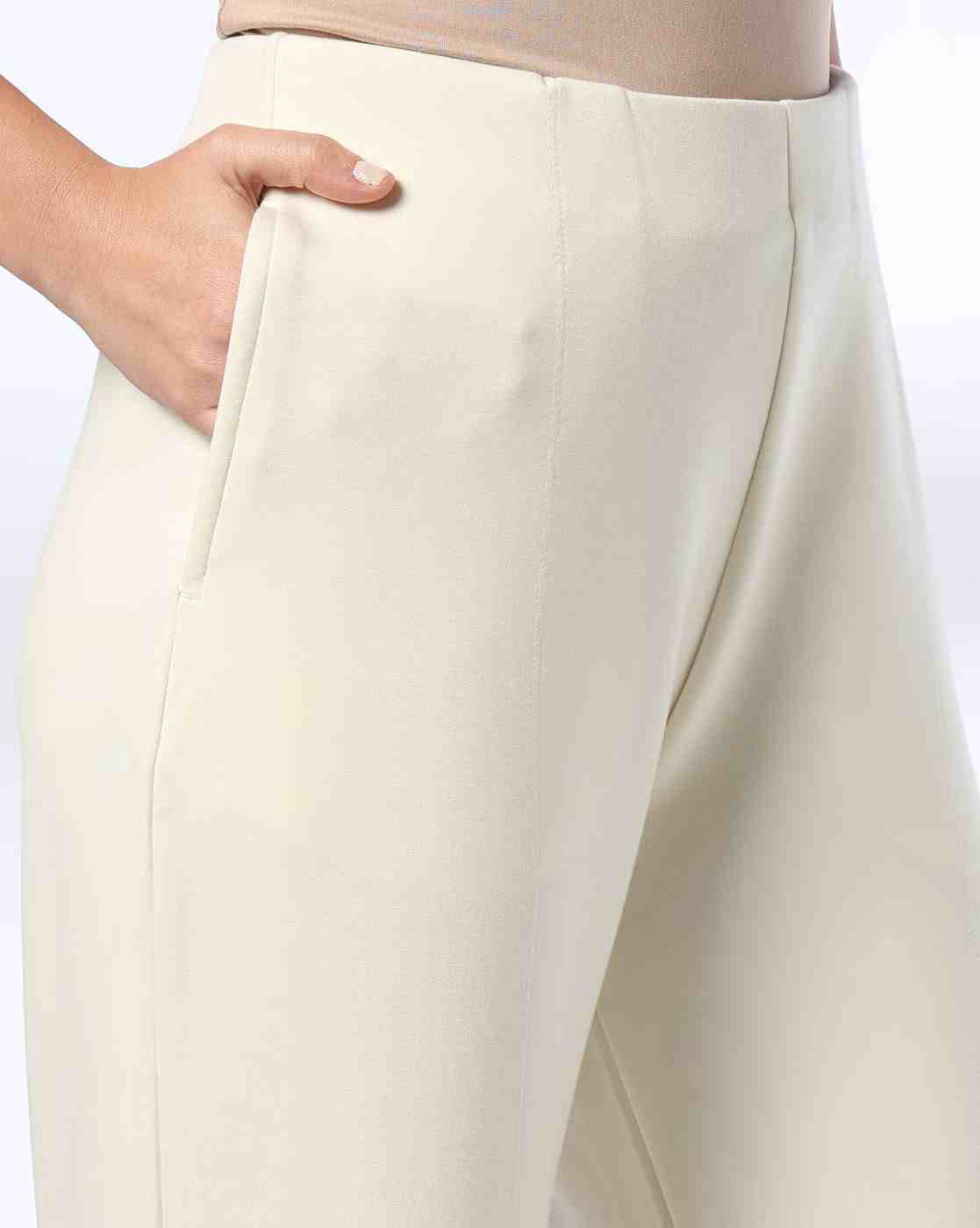FIG | Women Mid-Rise Pintuck Straight Fit Pants|3