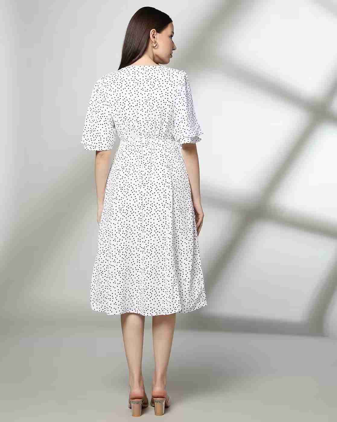 FIG | Women Polka-Dot Print A-Line Dress|2