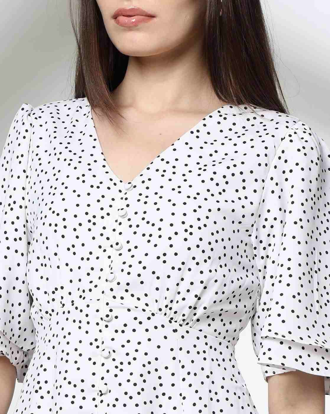 FIG | Women Polka-Dot Print A-Line Dress|3