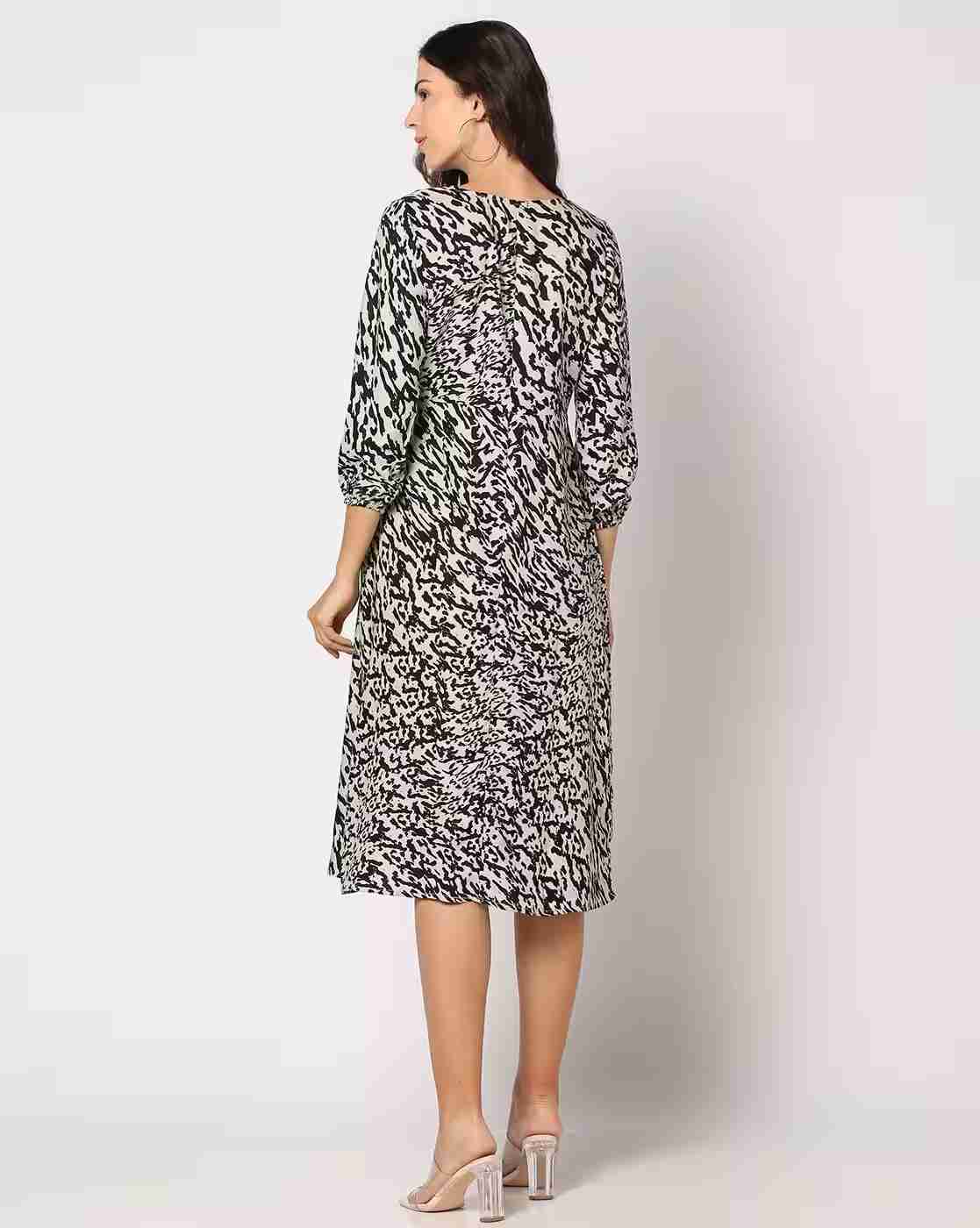 FIG | Women Animal Print Wrap Dress|2