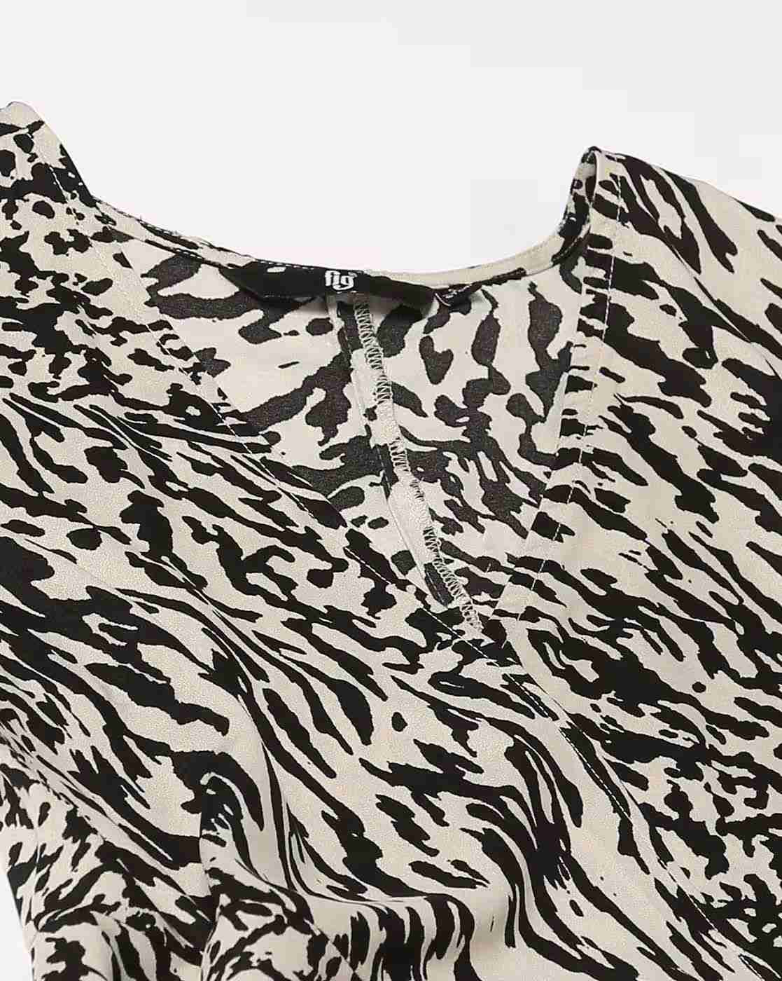 FIG | Women Animal Print Wrap Dress|4