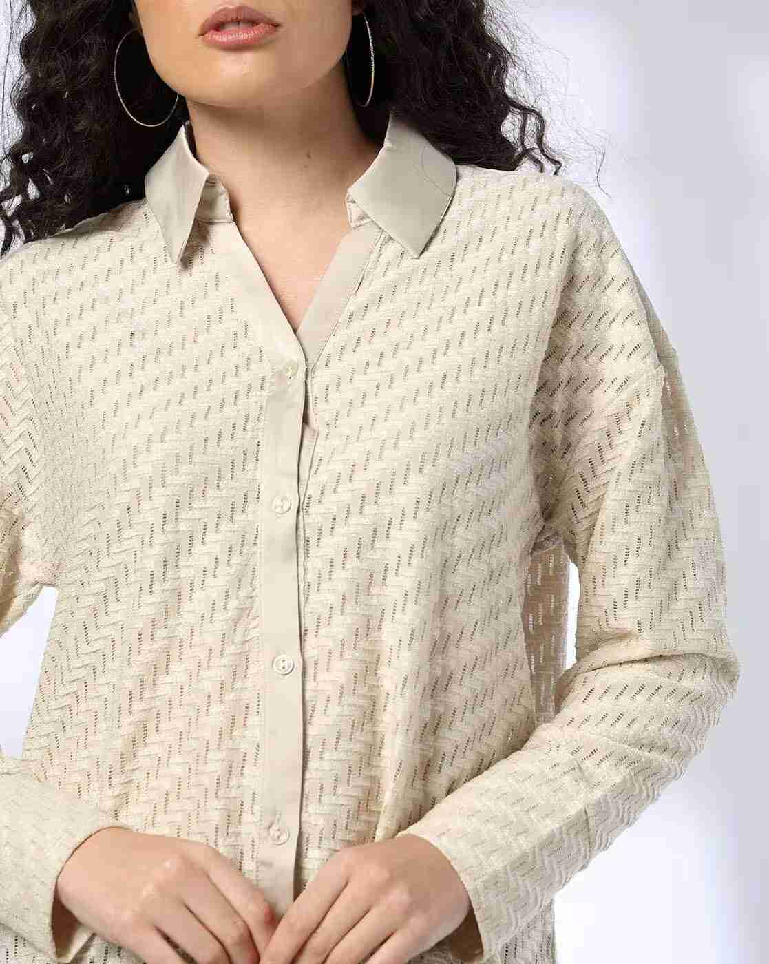 FIG | Women Knitted Relaxed Fit Shirt|3
