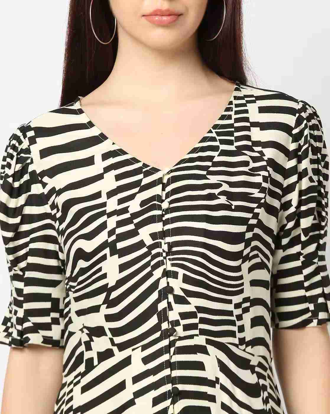 FIG | Women Printed Fit & Flared Dress|3