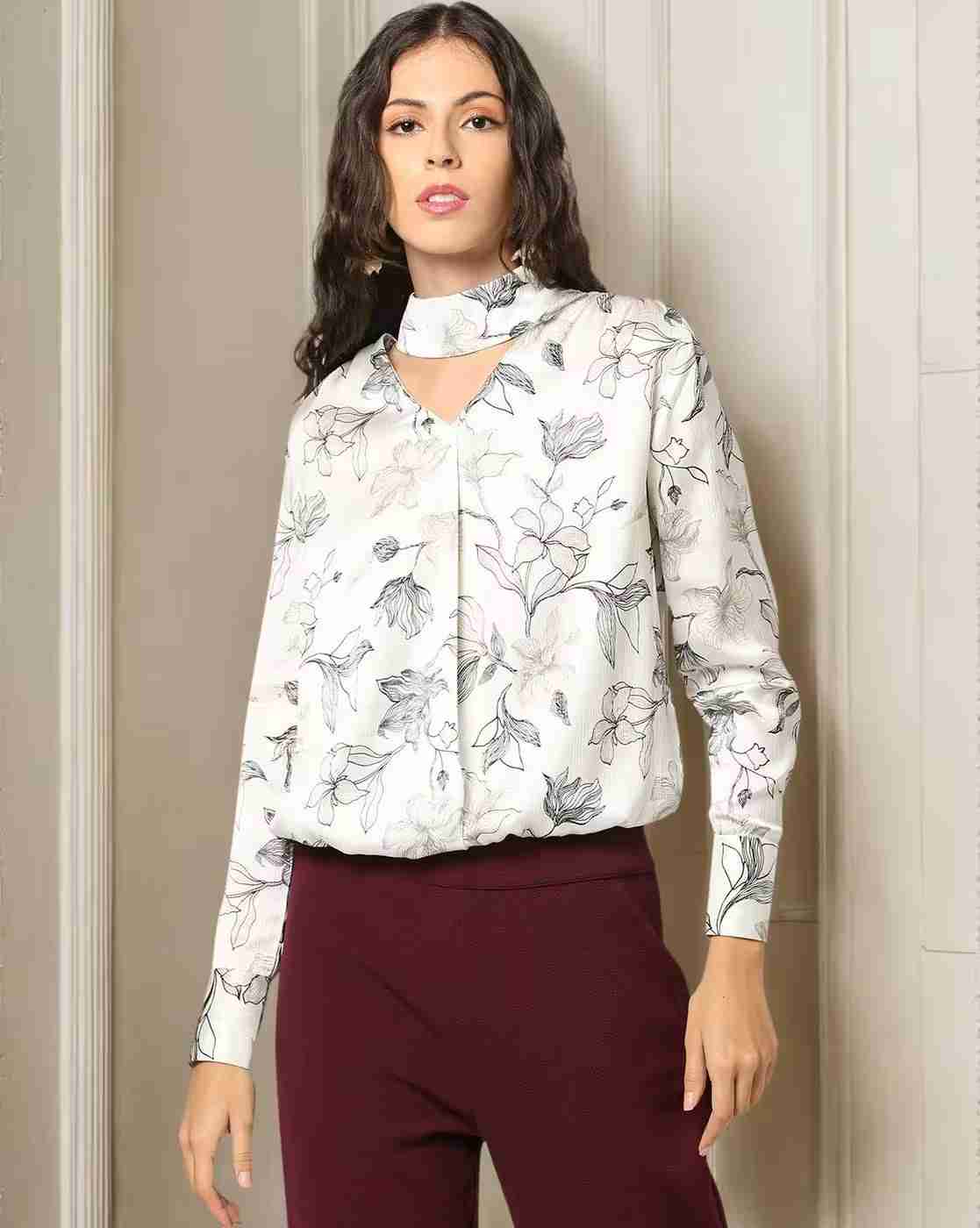 FIG | Women Floral Print Regular Fit Top|0