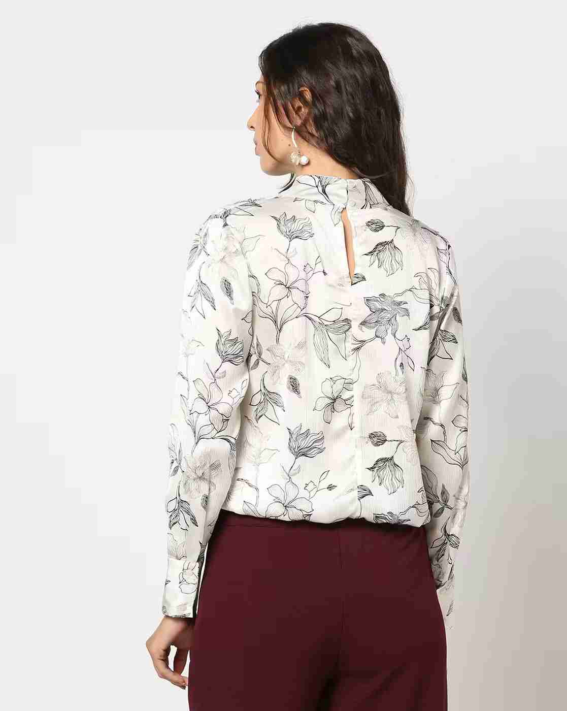 FIG | Women Floral Print Regular Fit Top|1