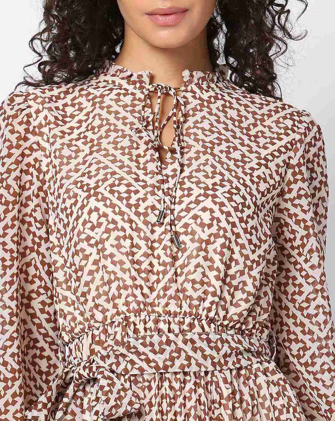 FIG | Women Geometric Print A-Line Dress|3